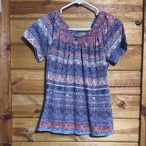 Como Vintage Multicolor Patterned Blouse